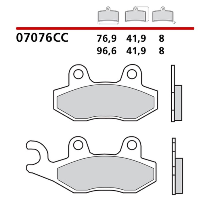 BREMBO 2026/05 klocki hamulcowe KH135 / KH214 road / scooter carbon ceramic cc (półmetaliczne) (ece R90)