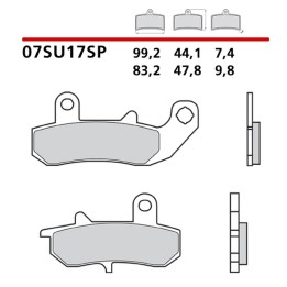 BREMBO 2026/05 klocki hamulcowe KH157 road sinter sp (spiek metaliczny) (ece R90)