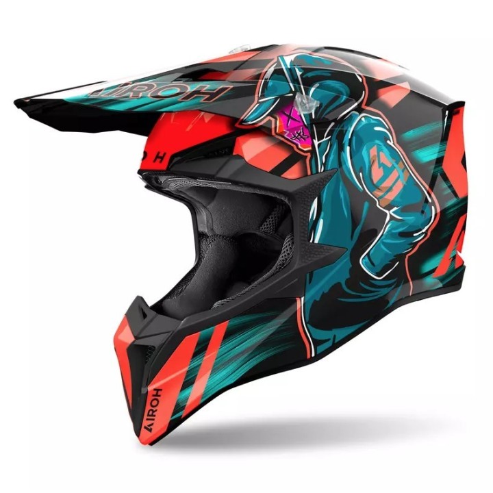AIROH KASK CROSS / ENDURO / ATV / QUAD WRAAAP CYBER
