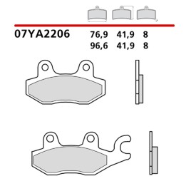 BREMBO 2026/05 klocki hamulcowe KH165 road / off road genuine carbon ceramic (półmetaliczne mieszanka oem)