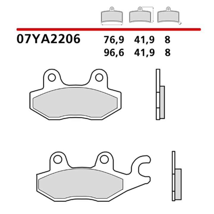 BREMBO 2026/05 klocki hamulcowe KH165 road / off road genuine carbon ceramic (półmetaliczne mieszanka oem)