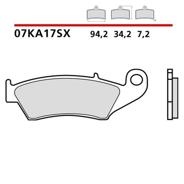BREMBO 2026/05 klocki hamulcowe KH185 racing off road / super motard sinter SX (spiek metaliczny)