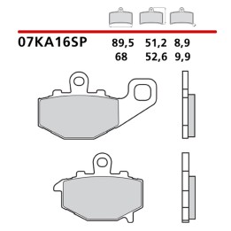 BREMBO 2026/05 klocki hamulcowe KH192 road sinter sp (spiek metaliczny) (ece R90)
