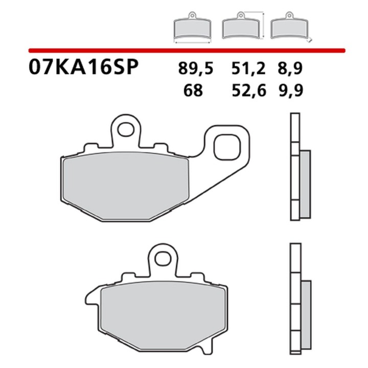 BREMBO 2026/05 klocki hamulcowe KH192 road sinter sp (spiek metaliczny) (ece R90)