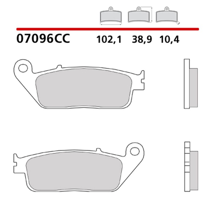 BREMBO 2026/05 klocki hamulcowe KH196 road / scooter carbon ceramic cc (półmetaliczne) (ece R90)