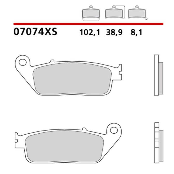 BREMBO 2026/05 klocki hamulcowe KH226 / KH142 road / scooter sinter xs (spiek metaliczny) (ece R90)