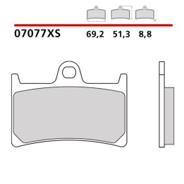 BREMBO 2026/05 klocki hamulcowe KH252 / KH380 road / scooter sinter xs (spiek metaliczny) (ece R90)