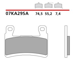BREMBO 2026/05 klocki hamulcowe KH265 / KH296 road sinter sa (spiek metaliczny) (ece R90)