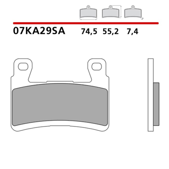 BREMBO 2026/05 klocki hamulcowe KH265 / KH296 road sinter sa (spiek metaliczny) (ece R90)