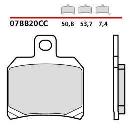 BREMBO 2026/05 klocki hamulcowe KH266 road / scooter carbon ceramic cc (półmetaliczne) (ece R90)