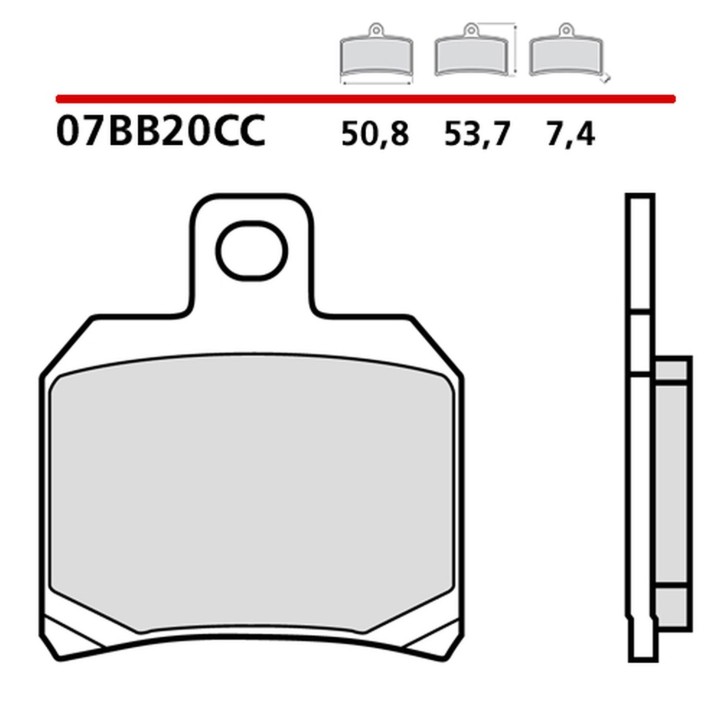 BREMBO 2026/05 klocki hamulcowe KH266 road / scooter carbon ceramic cc (półmetaliczne) (ece R90)