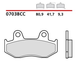 BREMBO 2026/05 klocki hamulcowe KH323 road / scooter carbon ceramic cc (półmetaliczne) (ece R90)
