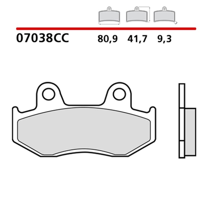 BREMBO 2026/05 klocki hamulcowe KH323 road / scooter carbon ceramic cc (półmetaliczne) (ece R90)
