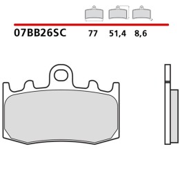 BREMBO 2026/05 klocki hamulcowe KH335 road sinter la (spiek metaliczny) (ece R90)