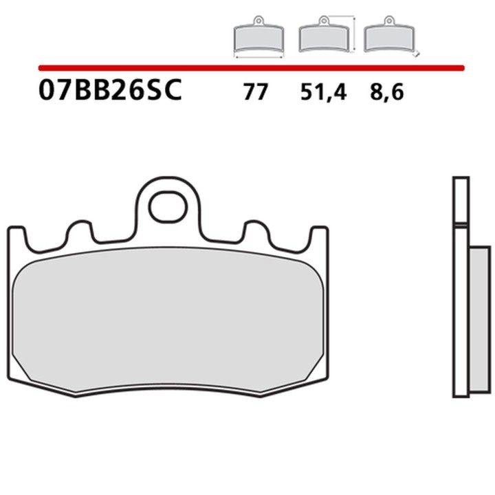 BREMBO 2026/05 klocki hamulcowe KH335 road sinter la (spiek metaliczny) (ece R90)