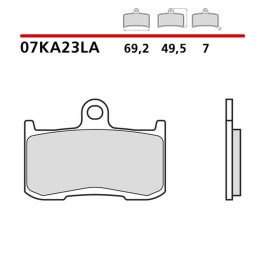 BREMBO 2026/05 klocki hamulcowe KH347 road sinter la (spiek metaliczny) (ece R90)