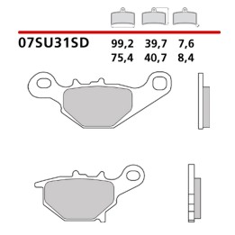 BREMBO 2026/05 klocki hamulcowe KH401 off road sinter sd (spiek metaliczny) (ece R90)