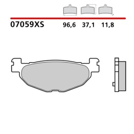 BREMBO 2026/05 klocki hamulcowe KH408 road / scooter sinter xs (spiek metaliczny) (ece R90)