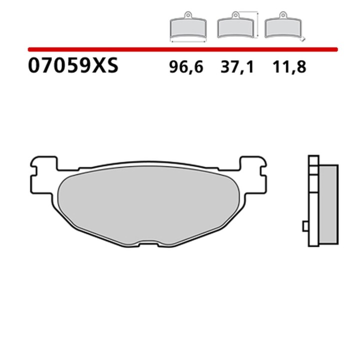 BREMBO 2026/05 klocki hamulcowe KH408 road / scooter sinter xs (spiek metaliczny) (ece R90)