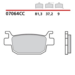 BREMBO 2026/05 klocki hamulcowe KH415 road / scooter carbon ceramic cc (półmetaliczne) (ece R90)