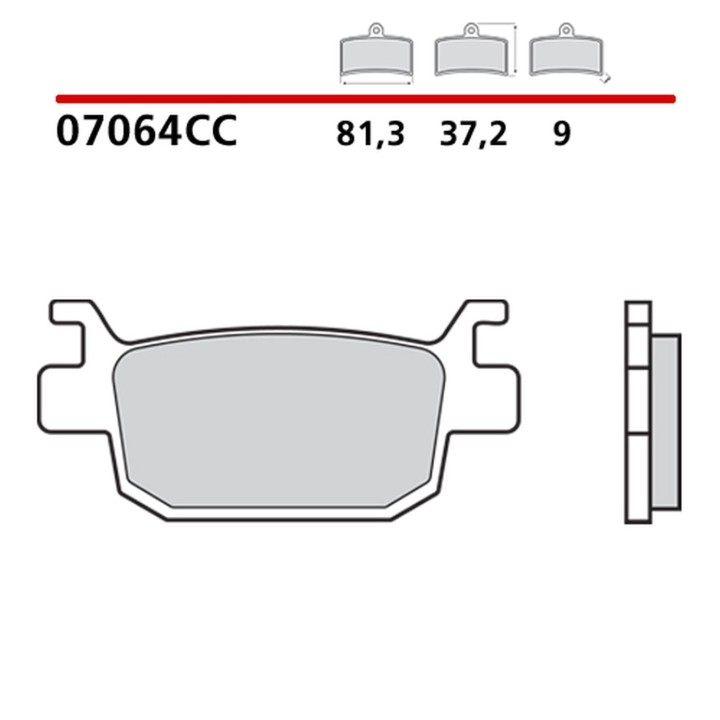 BREMBO 2026/05 klocki hamulcowe KH415 road / scooter carbon ceramic cc (półmetaliczne) (ece R90)