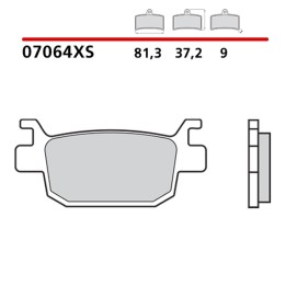 BREMBO 2026/05 klocki hamulcowe KH415 road / scooter sinter xs (spiek metaliczny) (ece R90)