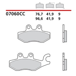 BREMBO 2026/05 klocki hamulcowe KH418 road / scooter carbon ceramic cc (półmetaliczne) (ece R90)