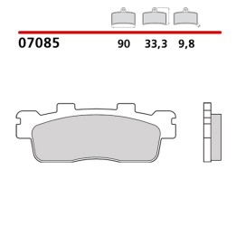 BREMBO 2026/05 klocki hamulcowe KH498 road / scooter carbon ceramic cc (półmetaliczne) (ece R90)