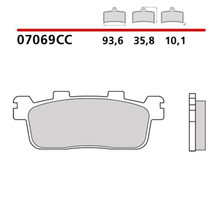 BREMBO 2026/05 klocki hamulcowe KH607 road / scooter carbon ceramic cc (półmetaliczne) (ece R90)