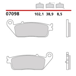 BREMBO 2026/05 klocki hamulcowe KH608 road / scooter carbon ceramic cc (półmetaliczne) (ece R90)