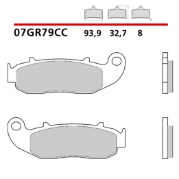BREMBO 2026/05 klocki hamulcowe KH664 road / scooter carbon ceramic cc (półmetaliczne) (ece R90)