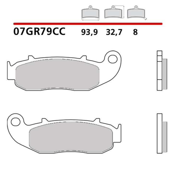 BREMBO 2026/05 klocki hamulcowe KH664 road / scooter carbon ceramic cc (półmetaliczne) (ece R90)