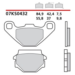 BREMBO 2026/05 klocki hamulcowe KH67 road / off road genuine carbon ceramic (półmetaliczne mieszanka oem)