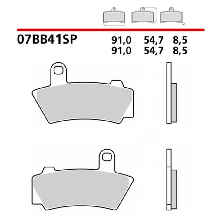 BREMBO 2026/05 klocki hamulcowe KH748 road sinter sp (spiek metaliczny) (ece R90)