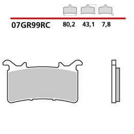 BREMBO 2026/05 klocki hamulcowe KH757 race carbon ceramic rc (półmetaliczne)