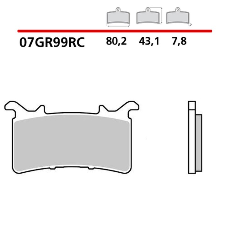 BREMBO 2026/05 klocki hamulcowe KH757 race carbon ceramic rc (półmetaliczne)