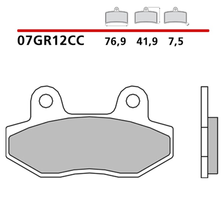BREMBO 2026/05 klocki hamulcowe KH86 road / scooter carbon ceramic cc (półmetaliczne) (ece R90)