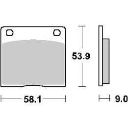 SBS klocki hamulcowe KH36 street standart ceramic