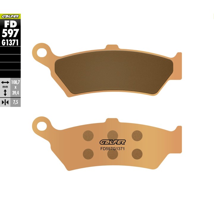 GALFER klocki hamulcowe KH781 spiek metaliczny (złote) sinter street bmw R1300GS '23-'26 tył