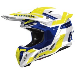 AIROH KASK CROSS / ENDURO / ATV / QUAD TWIST 3 DYNASTY BLUE YELLOW GLOSS