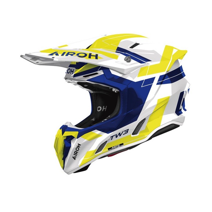 AIROH KASK CROSS / ENDURO / ATV / QUAD TWIST 3 DYNASTY BLUE YELLOW GLOSS