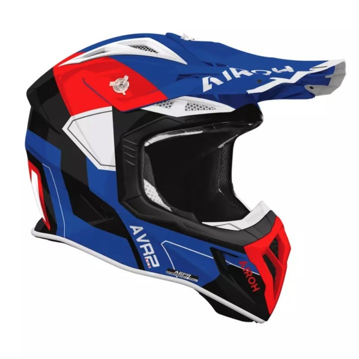 AIROH KASK CROSS / ENDURO / ATV / QUAD AVIATOR ACE 2 SHIELD BLUE RED GLOSS