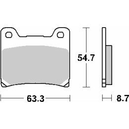 SBS klocki hamulcowe KH88 street standart ceramic
