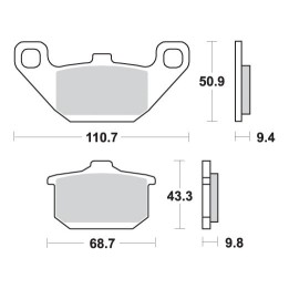 SBS klocki hamulcowe KH85 street standart ceramic