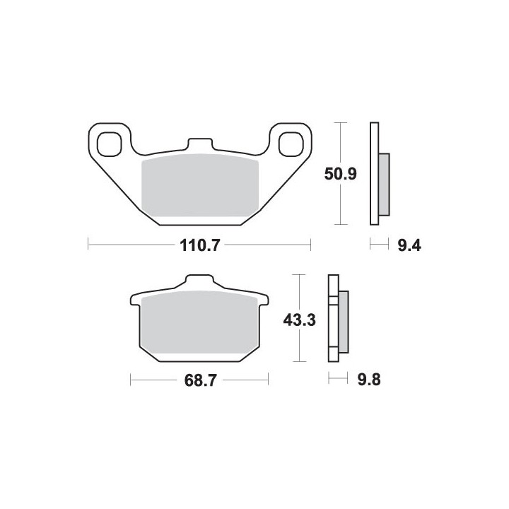 SBS klocki hamulcowe KH85 street standart ceramic