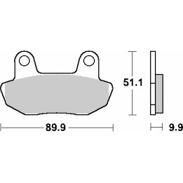 SBS klocki hamulcowe KH90 street standart ceramic