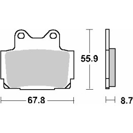 SBS klocki hamulcowe KH104 street performance (excel) sinter
