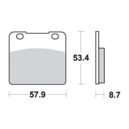 SBS klocki hamulcowe KH103 street performance (excel) sinter
