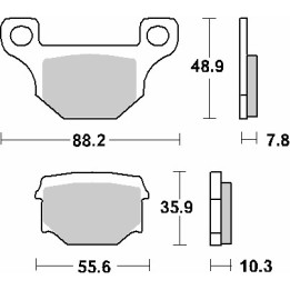 SBS klocki hamulcowe KH93 street standart ceramic