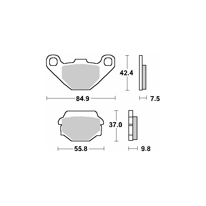 SBS klocki hamulcowe KH67 street standart ceramic